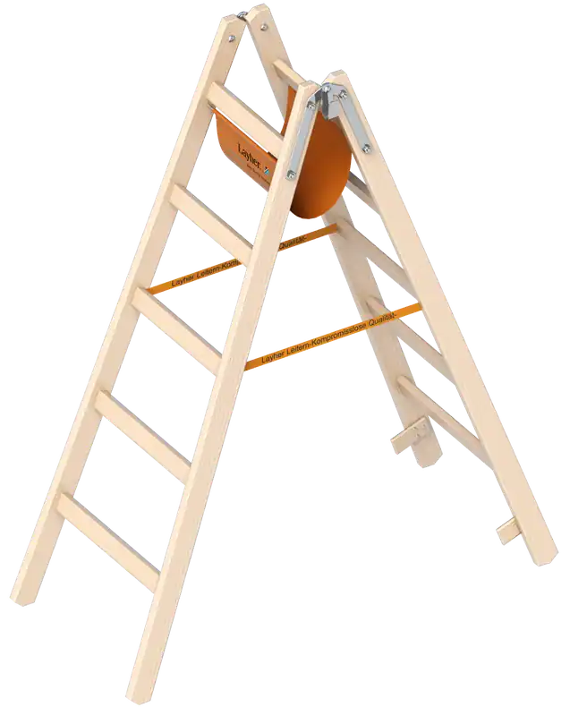 Layher Holzstehleiter 1038 beidseitig begehbar Nur Für Kurze Zeit