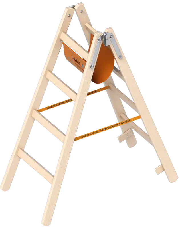 Layher Holzstehleiter 1038 beidseitig begehbar Preis Gesenkt