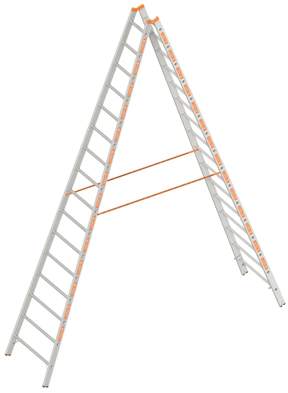 Layher Sprossenstehleiter TOPIC 1039 Aluminiumleiter beidseitig begehbar Heißes Angebot