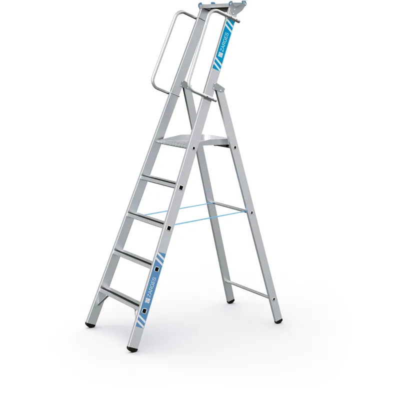 Top-Seller ZARGES Gebördelte Stufen-Stehleiter Meistertritt S - Aluminium natur
