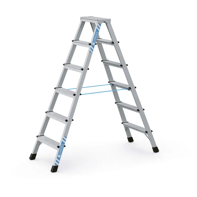 Expressversand ZARGES Genietete Stufen-Stehleiter XLstep B - Aluminium eloxiert