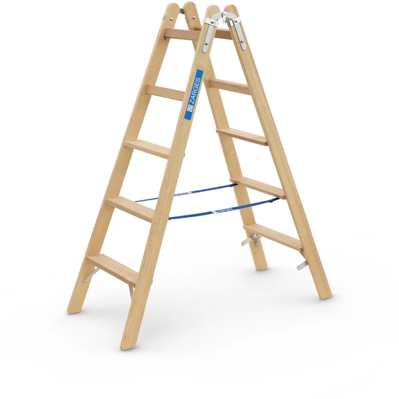 Begrenztes Angebot ZARGES Holz-Stufen-Stehleiter Crestastep B