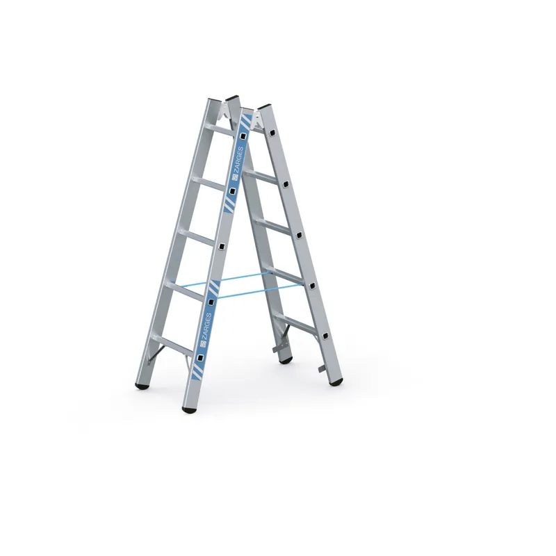Sofort Bestellen ZARGES Gebördelte Sprossen-Stehleiter Coni B - Aluminium natur