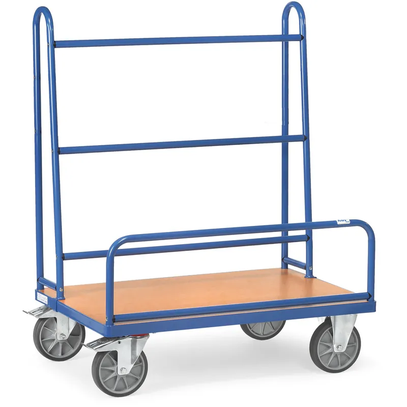 Angebot fetra Plattenwagen pulverbeschichtet blau/RAL 5007 mit TPE-Bereifung