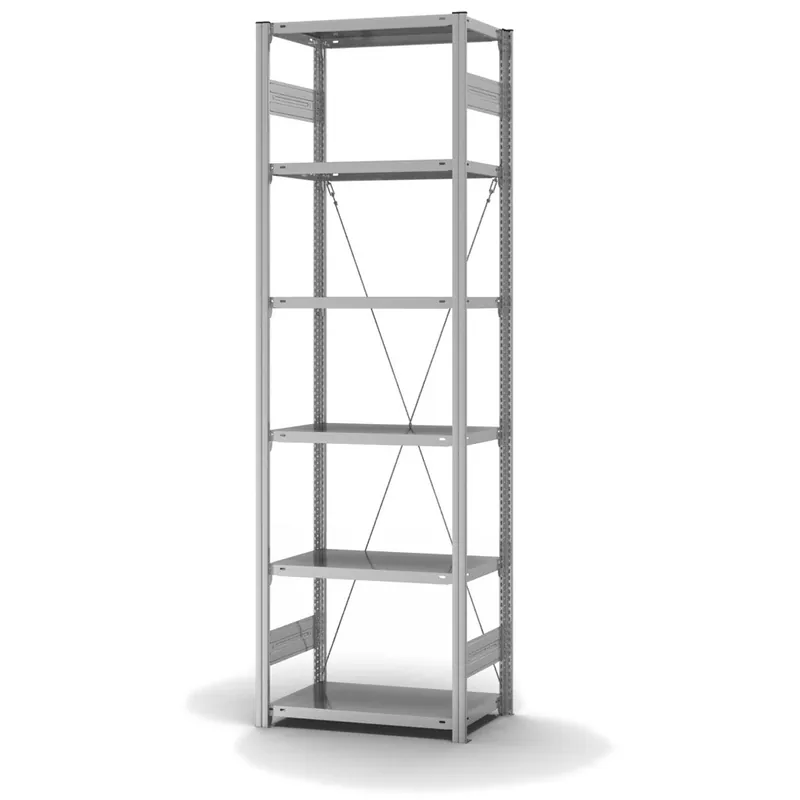 Markenprodukt hofe Fachbodenregal zur Einseitigen Nutzung - Stecksystem ORION PLUS