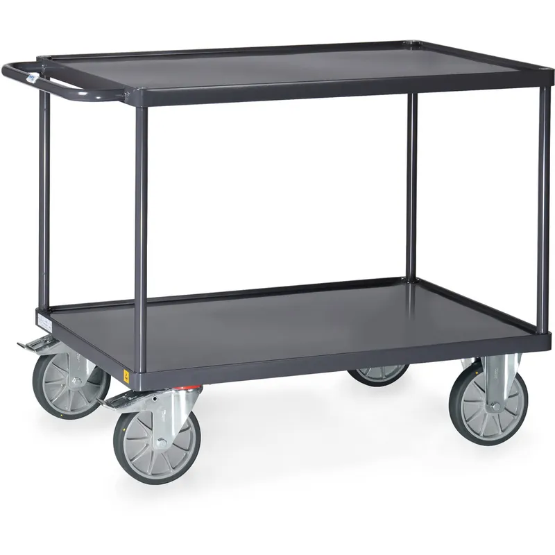 Letzte Chance fetra ESD-Tischwagen mit Stahlblech-Wannen 2 Böden Tragkraft 600 kg