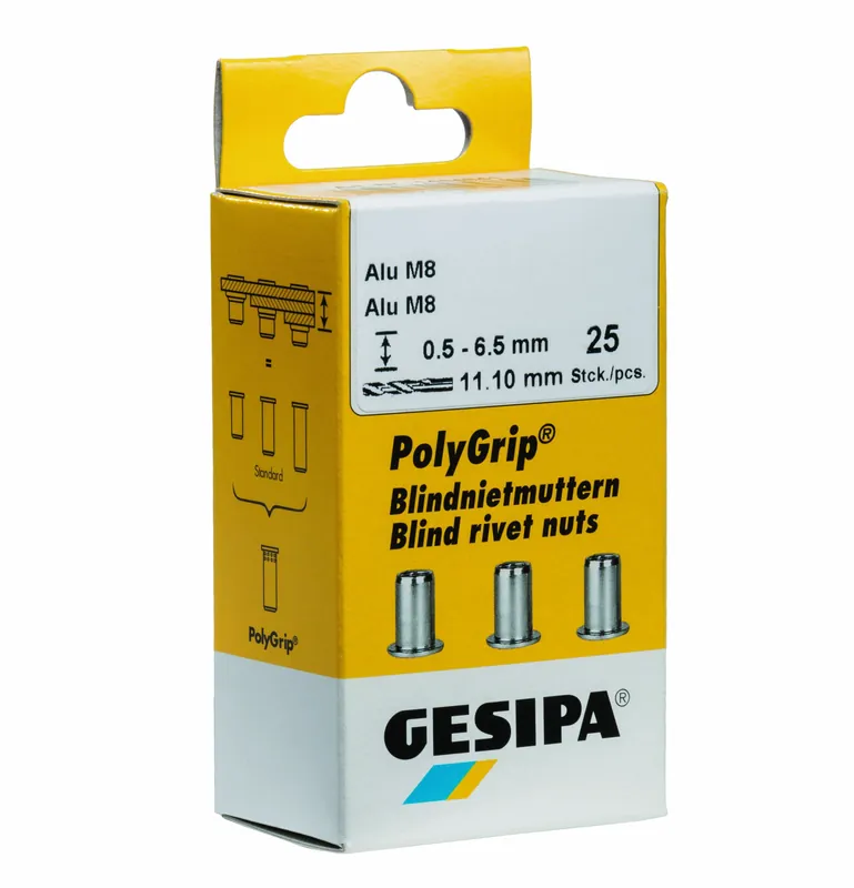 GESIPA PolyGrip Blindnietmuttern Mini-Pack A2 Edelstahl Finale Aktion
