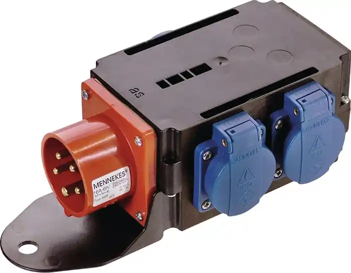 Markenware CEE-Adapter MIXO SAAR 1xCEE-Stecker 400V,16 A,5-polig IP44 AS-SCHWABE