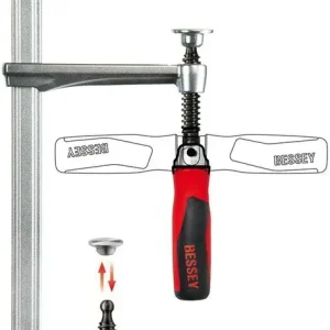 Ganzstahlschraubzwinge GZ-KG Spann-W.400mm A.120mm 2-K-Klappgriff BESSEY Must-Have