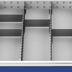 Zertifiziert Schubladenunterteilungsmaterial Front-H.100-125mm 2 Längs-/4 Querteiler