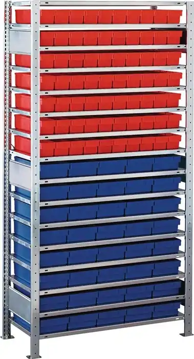Steckregal H2000xB1000xT500mm Anbauregal 16 Stahlböden 75xL 500mm blau Neu Im Sortiment