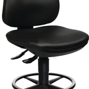 Arbeitsdrehstuhl Point 70 C Bodengleiter+Fußring Kunstlederpolster schwarz Neu