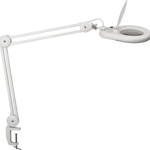 LED-Lupenleuchte Glaslinse 127mm 5 Zoll Tischklemme weiß m.Abdeckung,runder Kopf Solange Der Vorrat Reicht