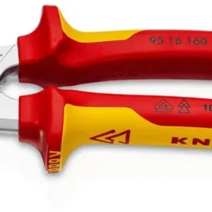 Neue Kollektion Kabelschere L.160mm Kopf verchr.VDE Mehrkomp.-Hüllen Form 1 KNIPEX