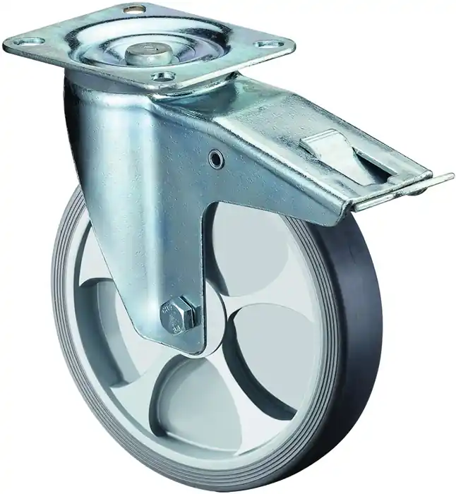 Lenkrolle m.Festst.D.160mm Trgf.200kg m.Festst.Ku.135x110mm BS ROLLEN Preis Gesenkt