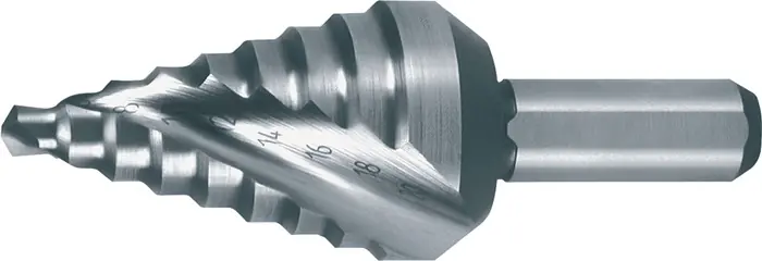 Angebot Stufenbohrer Bohrber.4-20mm HSS Spiralnut Gesamt-L.58mm Z.2 Stufen 9 RUKO