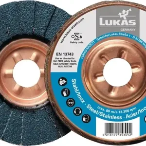 Fächerscheibe SLTT ZK D.115mm K.40 fl.STA ZK LUKAS VE: 10 Stück Preisreduziert