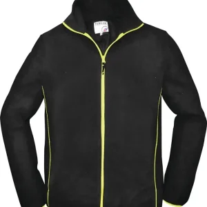 Rabatt Herren Fleecejacke Gr.M schwarz/limette