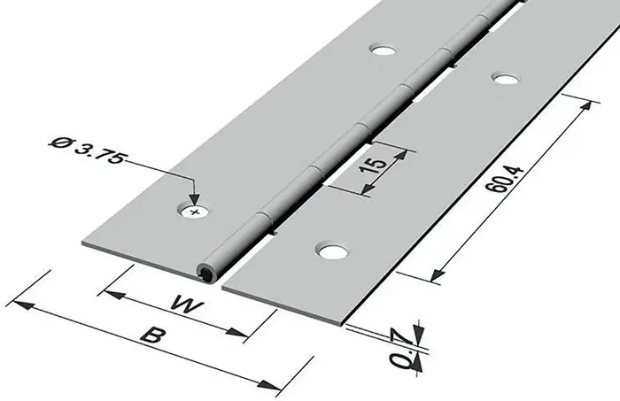 Super-Preis Stangenscharnier B.offen 32mm S.0,7mm 35000mm Fe verms.PG