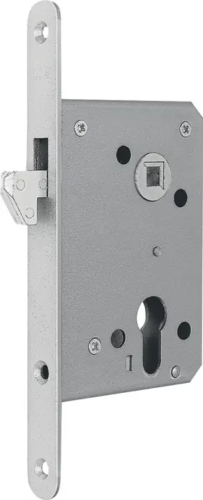Schiebetür-Einsteckschl.0375 PZ 20/55/60/8mm silber ktg.Stulpl.205mm BKS Bestseller