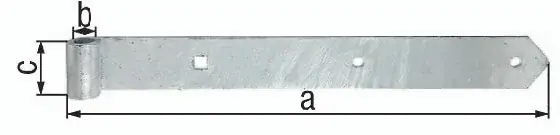 Ladenband B.45mm L.700x45mm S.5mm STA TZN D.16mm rd GAH Schneller Versand