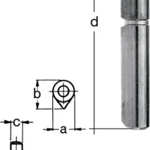 Profilrolle Band-L.100mm STA blk Stift-Ø 8mm GAH VE: 24 Stück Neue Ware