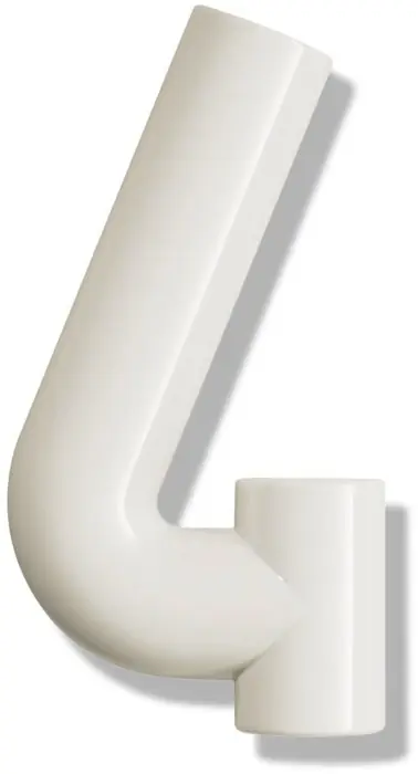 Sonderaktion Hausnummer Ziffer 4 Spezial-Polyamid 99 reinweiß 165mm D.33mm HEWI