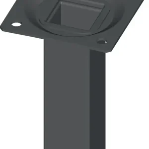 Möbelfuß schwarz RAL 9005 25x25mm H.500mm Platte ALFER ALUMINIUM VE: 4 Stück Preisreduziert