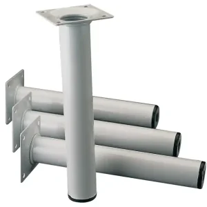 Echt Möbelfuß weiß 30mm H.500mm Platte ALFER ALUMINIUM VE: 4 Stück