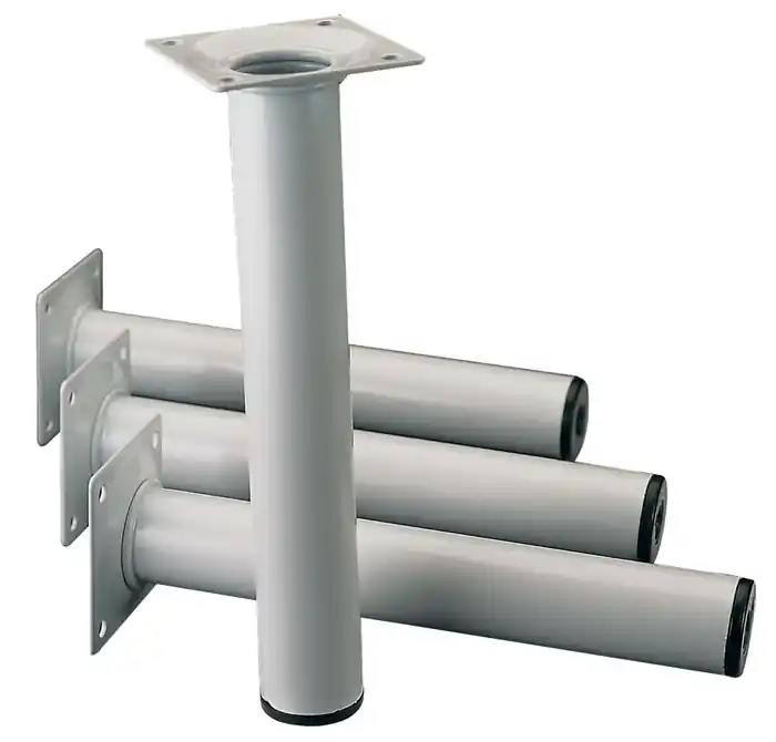 Echt Möbelfuß weiß 30mm H.500mm Platte ALFER ALUMINIUM VE: 4 Stück