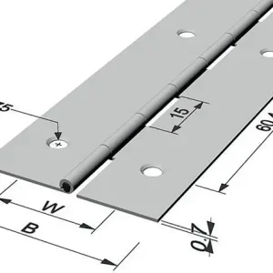 Heißes Angebot Stangenscharnier B.offen 32mm S.0,7mm 900mm Fe verms.PG