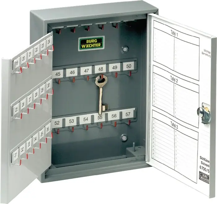 Schlüsselschrank 6700 H380xB285xT105mm2-türig vorg.f.HZ Anz.Hak.176 Zertifiziert