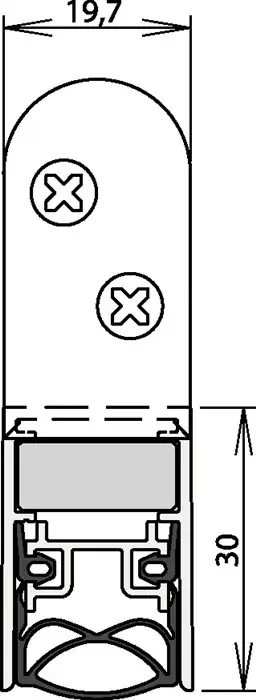 Türdichtung Schall-Ex® Ultra WS 1-290 2-s.L.833mm Alu.silberf.HLT ATHMER Saisonangebot
