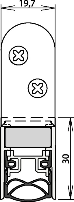 Sonderaktion Türdichtung Schall-Ex® Ultra WS 1-290 2-s.L.958mm Alu.silberf.HLT ATHMER