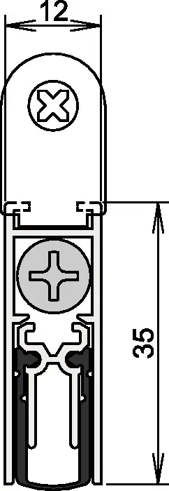 Türdichtung Doppeldicht® M-12/35 1-392 1-s.L.958mm Alu.silberf.HLT ATHMER Preiswert