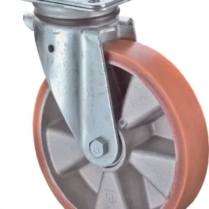 Versand Am Gleichen Tag Lenkrolle D.150mm Trgf.550kg m.Platte Guß-PUR BS ROLLEN