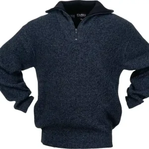 Expressversand Pullover Gr.XXL schwarz/blau-meliert