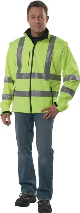 Abverkauf Warnschutz-Softshelljacke Gr.XXL gelb PREVENT