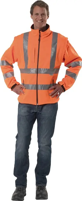 Warnschutz-Softshelljacke Gr.XXL orange PREVENT Billig