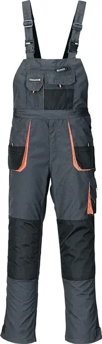 Herrenlatzhose Gr.54 dunkelgrau/schwarz/orange TERRATREND Schneller Versand