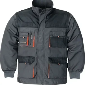 Finale Aktion Herrenjacke Gr.54 dunkelgrau/schwarz/orange