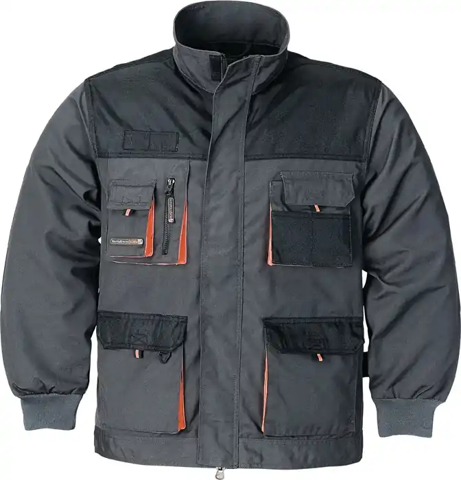 Finale Aktion Herrenjacke Gr.54 dunkelgrau/schwarz/orange