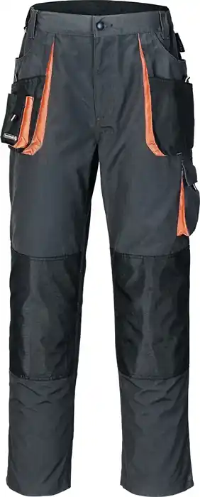 Bestpreis Herrenhose Gr.46 dunkelgrau/schwarz/orange TERRATREND