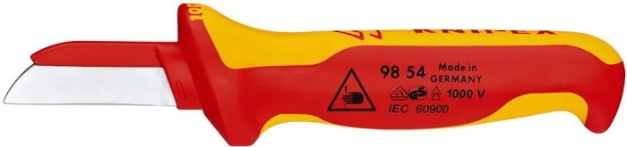 Kabelmesser L.190mm Klingen-L.50mm Klingenrücken m.Ku.-Überzug VDE68g Mehrkompgr Angebot