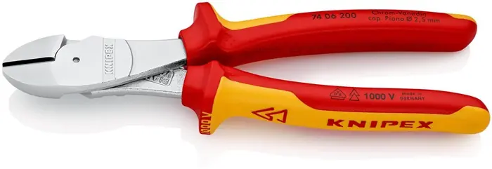 Kraftseitenschneider L.200mm VDE Form 0 Mehrkomp.-Hüllen KNIPEX Bestseller