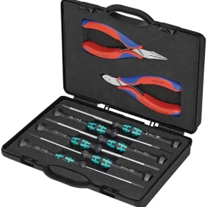 Elektronikwerkzeugsatz 8tlg.im Kunststoffkoffer KNIPEX Neuheit