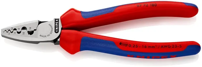 Solange Der Vorrat Reicht Aderendhülsenzange Gesamt-L.180mm 0,25-16,0 (AWG 23-5) mm² pol.Mehrkomp.-Hüllen