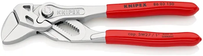 Günstig Zangenschlüssel L.150mm Spann-W.27mm verchr.Ku.-Überzug KNIPEX