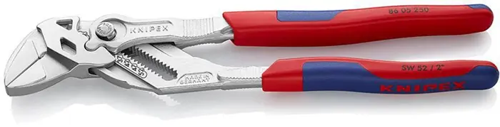 Zangenschlüssel L.250mm Spann-W.52mm verchr.Mehrkomp.-Hülle KNIPEX Highlight