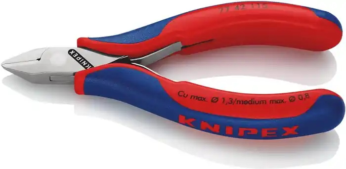 Elektronikseitenschneider L.115mm Form 4 Facette nein 2K-Hülle spiegelpol.KNIPEX Wochenendangebot